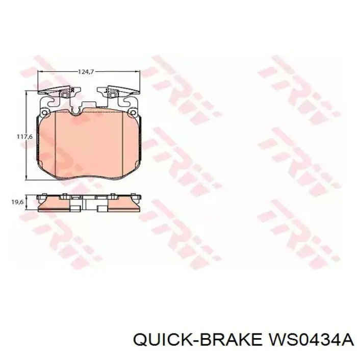 WS 0434 A Quick Brake contacto de aviso, desgaste de los frenos