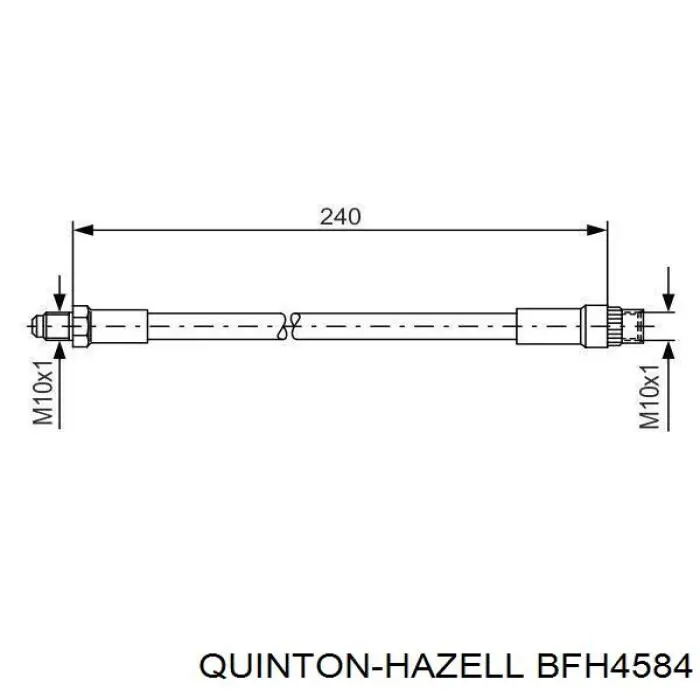 BFH4584 QUINTON HAZELL latiguillo de freno delantero