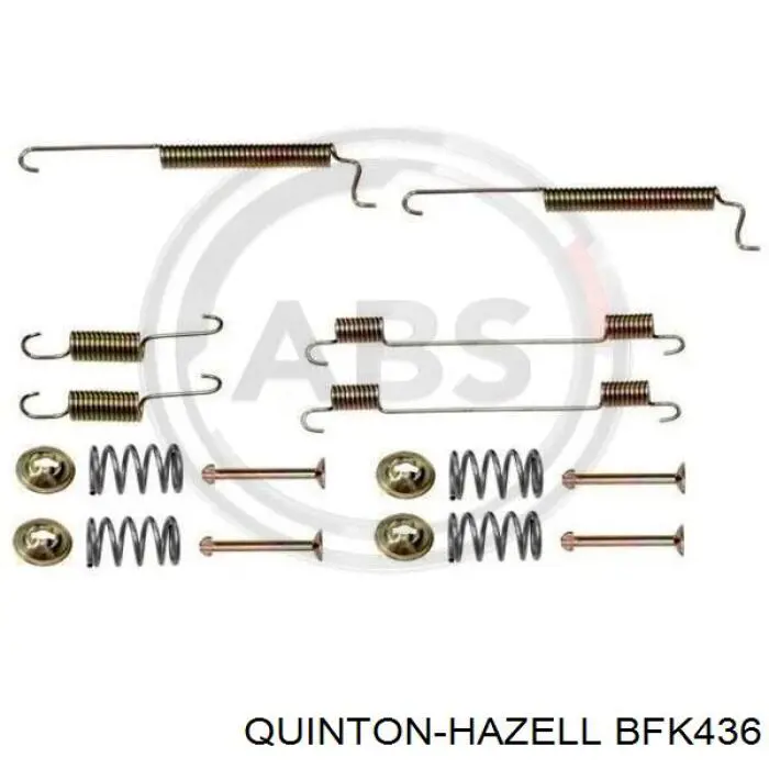 BFK436 QUINTON HAZELL kit de montaje, zapatas de freno traseras