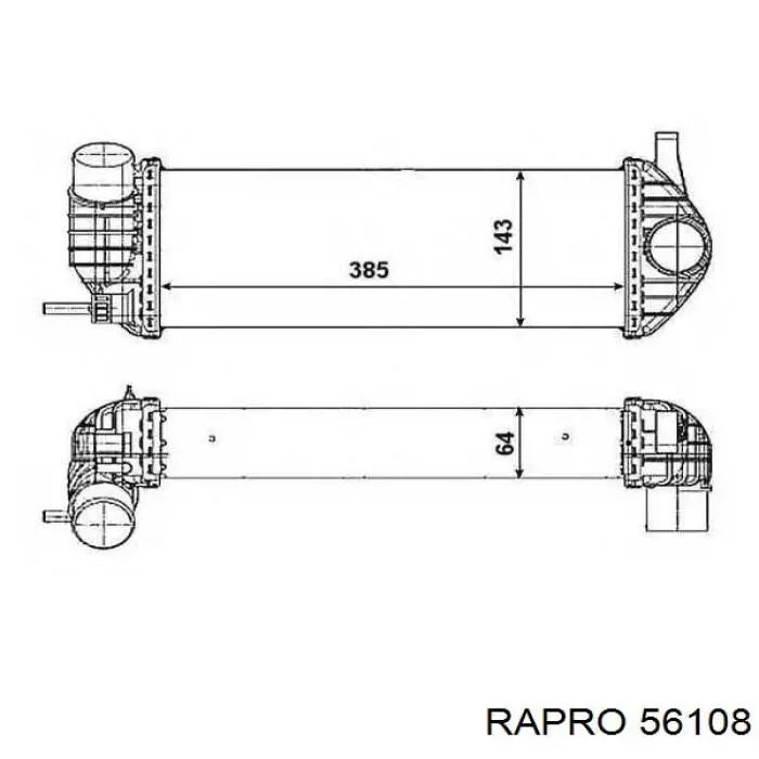 56108 Rapro manguera (conducto del sistema de refrigeración)