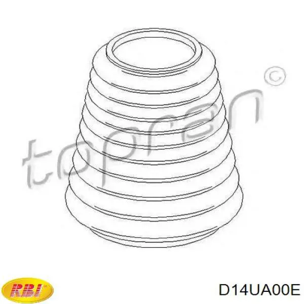 D14UA00E RBI almohadilla de tope, suspensión trasera
