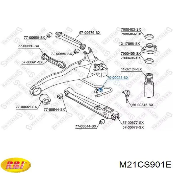 M21CS901E RBI casquillo de barra estabilizadora trasera