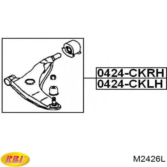 M2426L RBI silentblock de suspensión delantero inferior