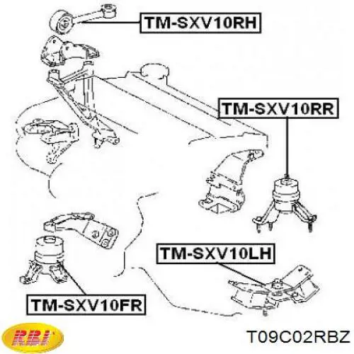  Soporte, motor, derecho superior para Toyota Camry V10