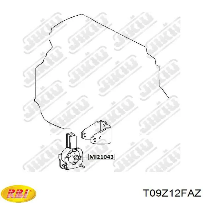 T09Z12FAZ RBI soporte motor delantero