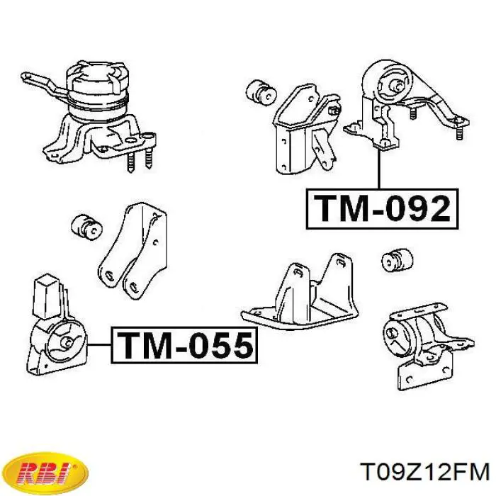 T09Z12FM RBI soporte motor delantero