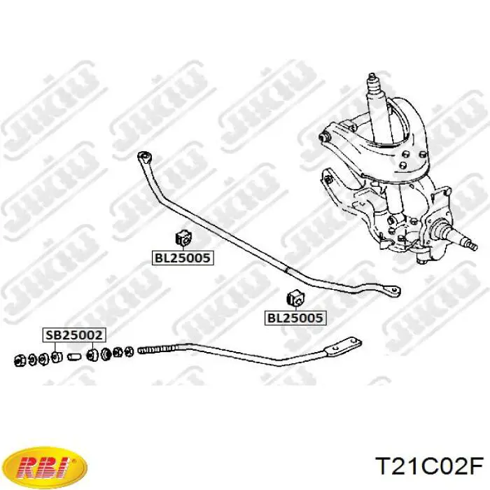 T21C02F RBI casquillo de barra estabilizadora delantera