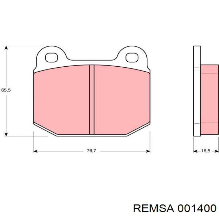 001400 Remsa pastillas de freno delanteras