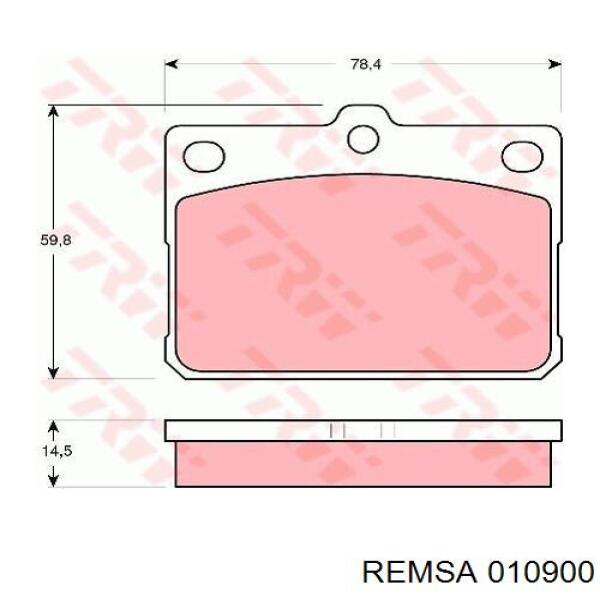 0109.00 Remsa pastillas de freno delanteras