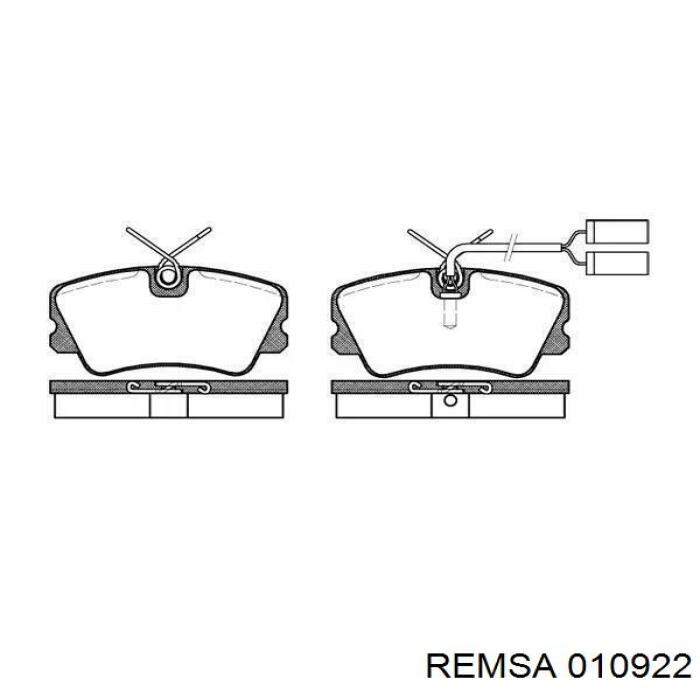 010922 Remsa pastillas de freno delanteras