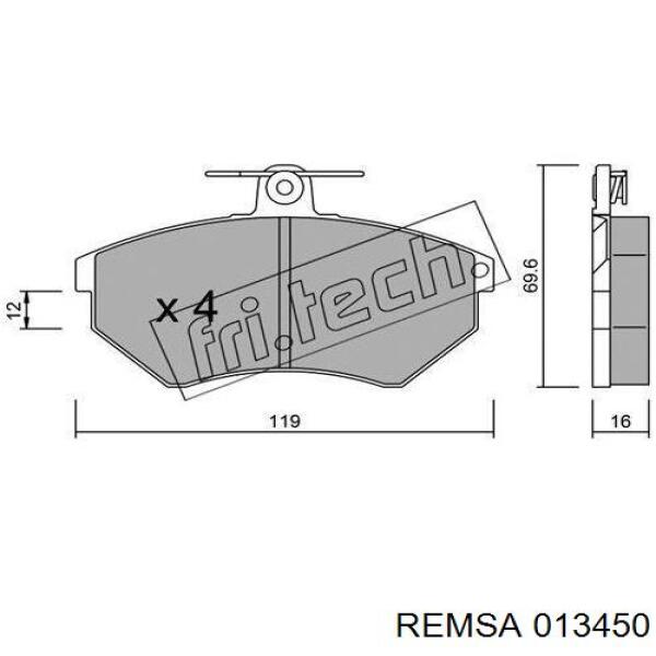 0134.50 Remsa pastillas de freno delanteras