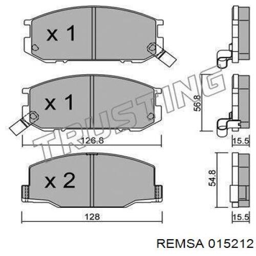 0152.12 Remsa pastillas de freno delanteras