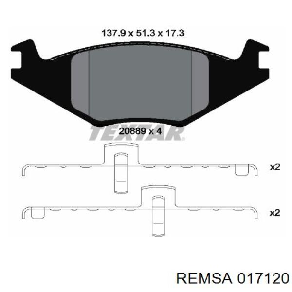0171.20 Remsa pastillas de freno delanteras