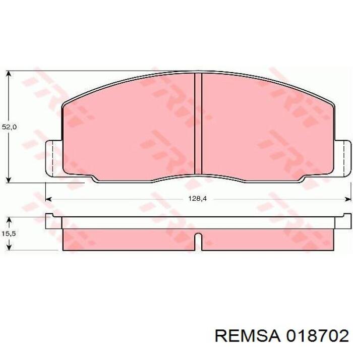 0187.02 Remsa pastillas de freno delanteras