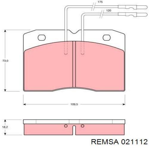 0211.12 Remsa pastillas de freno delanteras