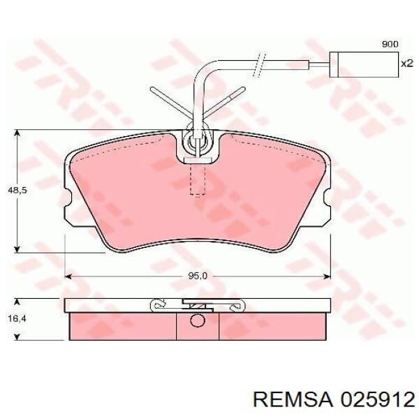 0259.12 Remsa pastillas de freno delanteras