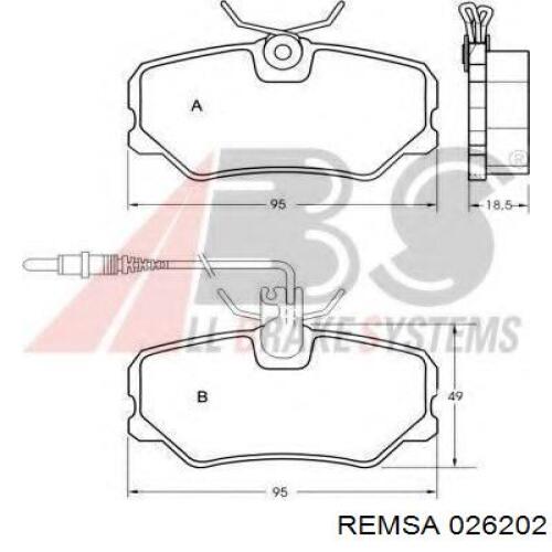 0262.02 Remsa pastillas de freno delanteras