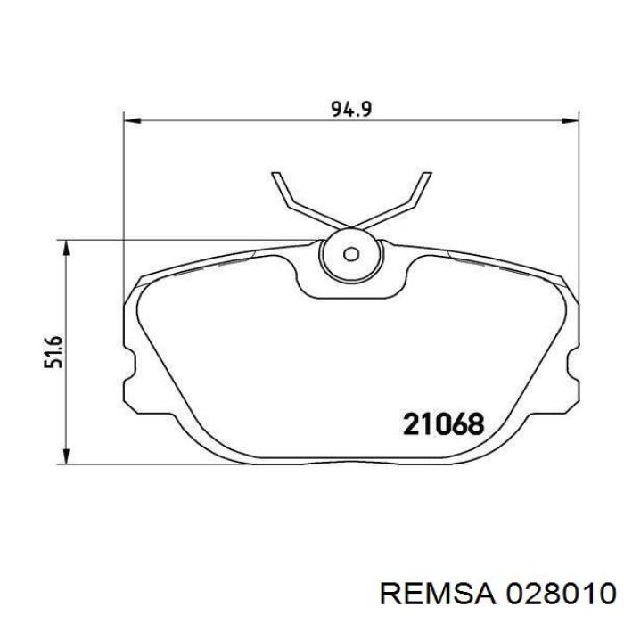 0280.10 Remsa pastillas de freno delanteras