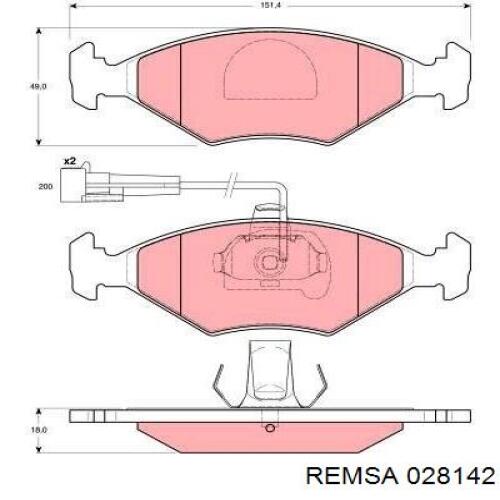 0281.42 Remsa pastillas de freno delanteras