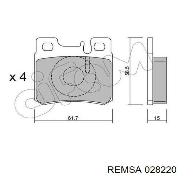 0282.20 Remsa pastillas de freno traseras