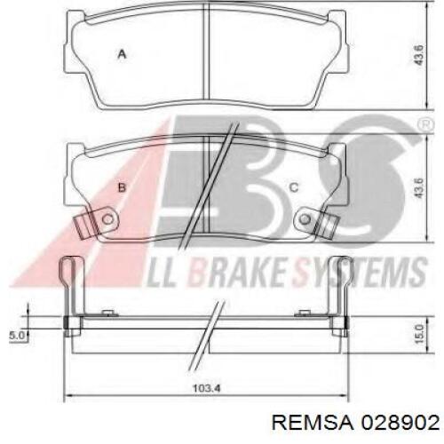 0289.02 Remsa pastillas de freno delanteras