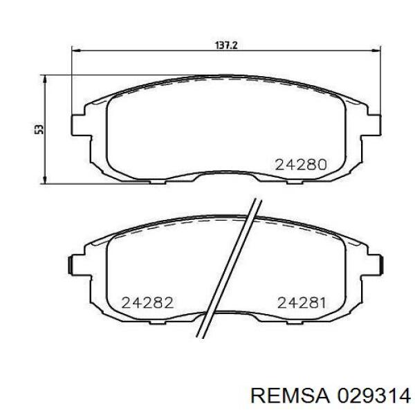 0293.14 Remsa pastillas de freno delanteras