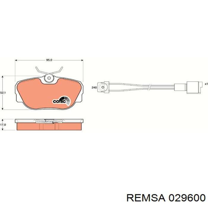 0296.00 Remsa pastillas de freno delanteras