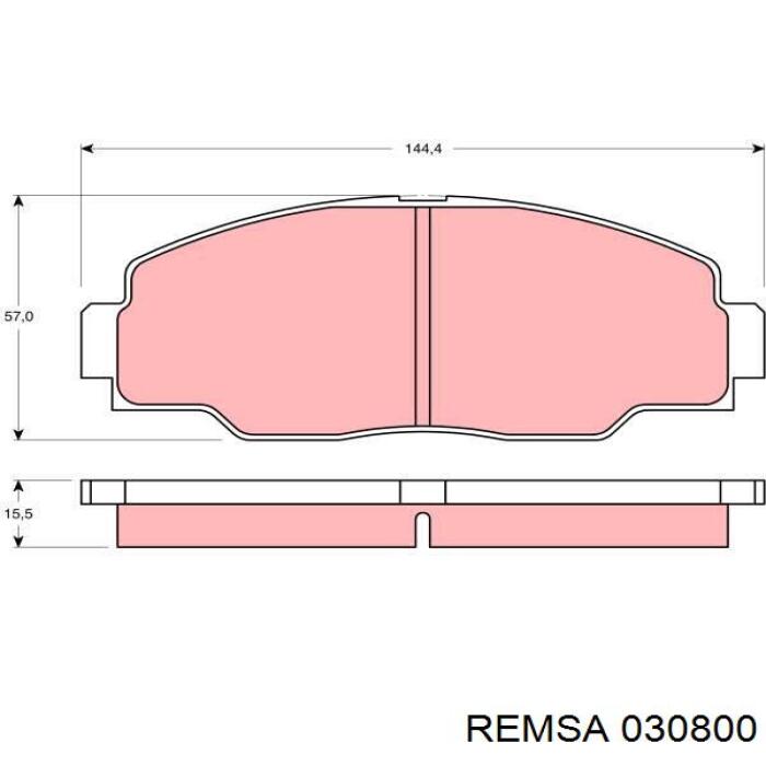 0308.00 Remsa pastillas de freno delanteras