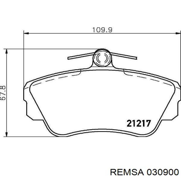 0309.00 Remsa pastillas de freno delanteras