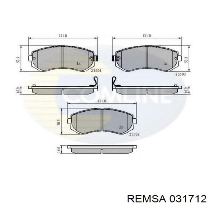 0317.12 Remsa pastillas de freno delanteras