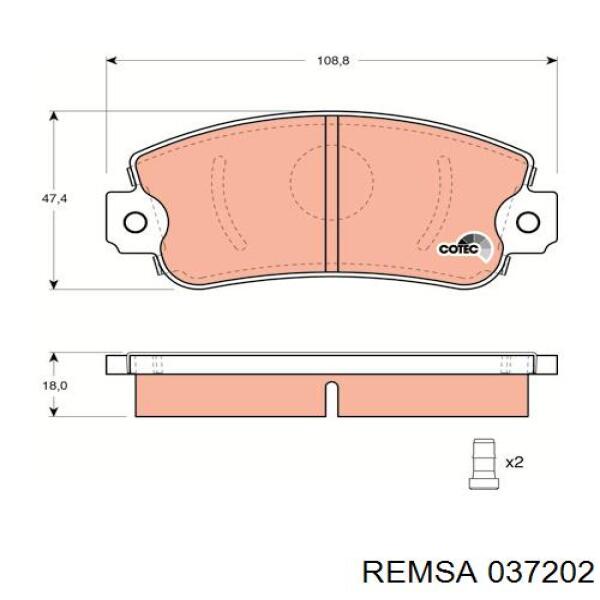 0372.02 Remsa pastillas de freno delanteras