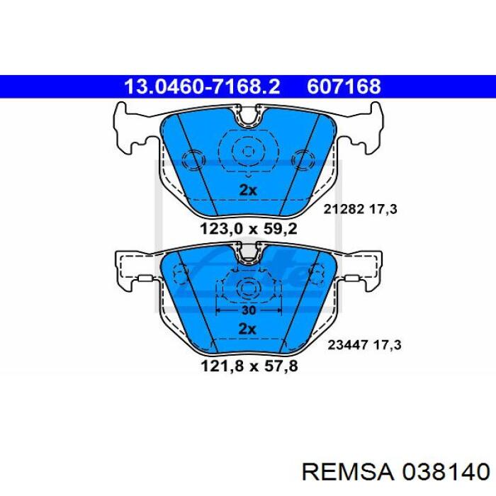 0381.40 Remsa pastillas de freno traseras