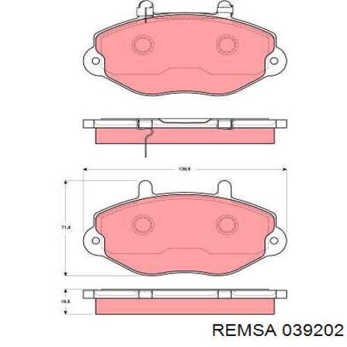 0392.02 Remsa pastillas de freno delanteras