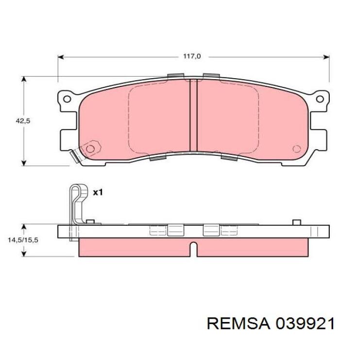 0399.21 Remsa pastillas de freno traseras