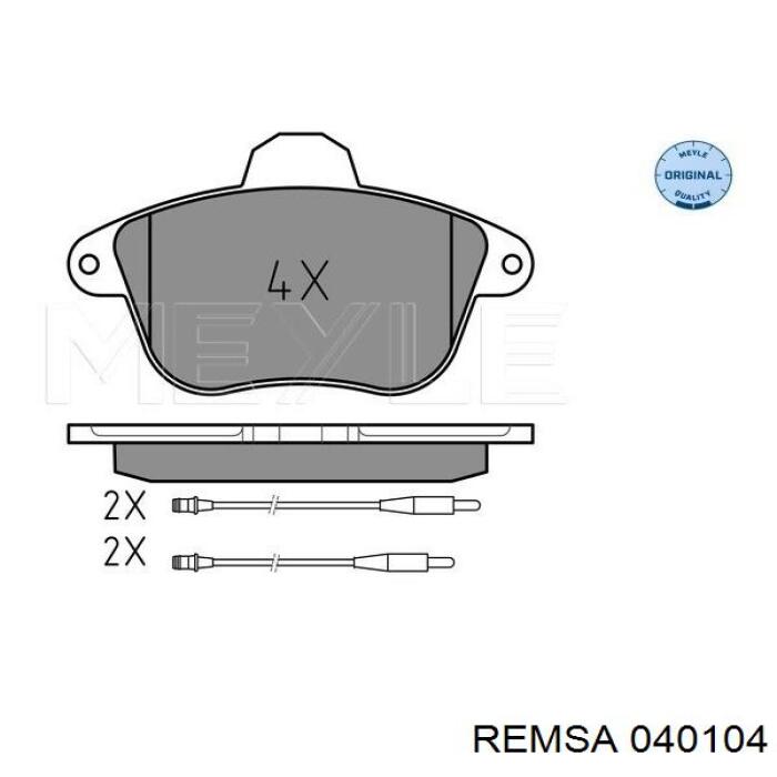 0401.04 Remsa pastillas de freno delanteras