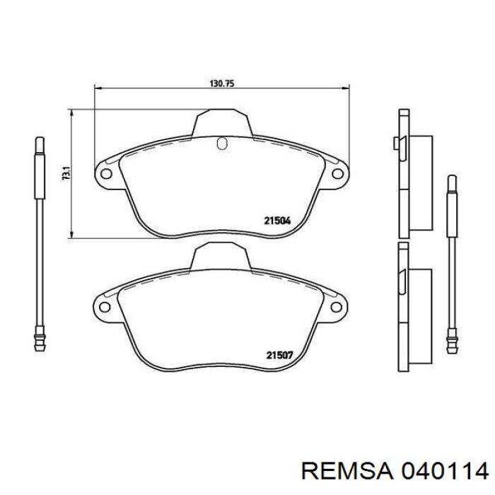 0401.14 Remsa pastillas de freno delanteras