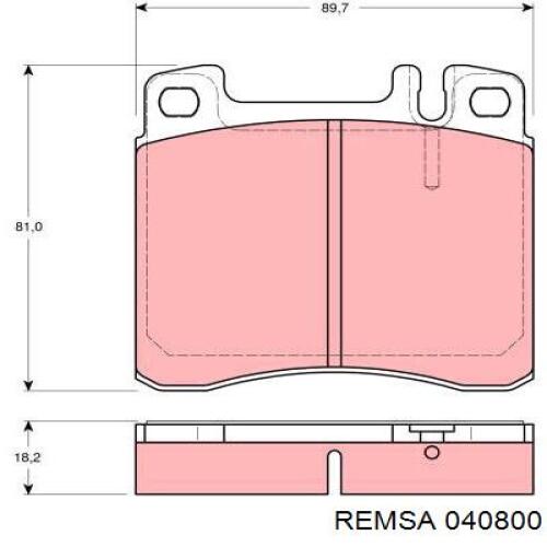 040800 Remsa pastillas de freno delanteras