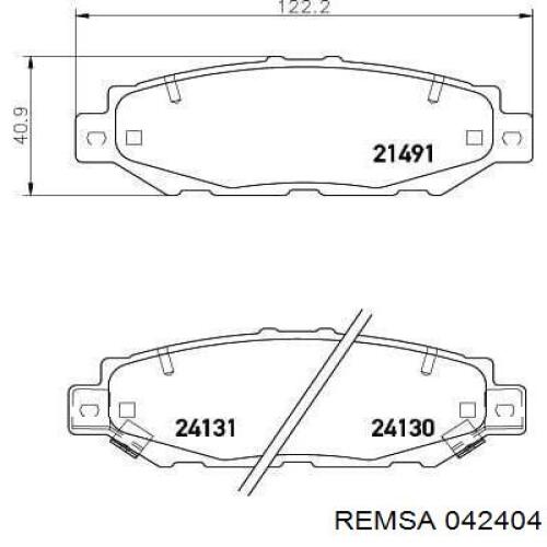 0424.04 Remsa pastillas de freno traseras