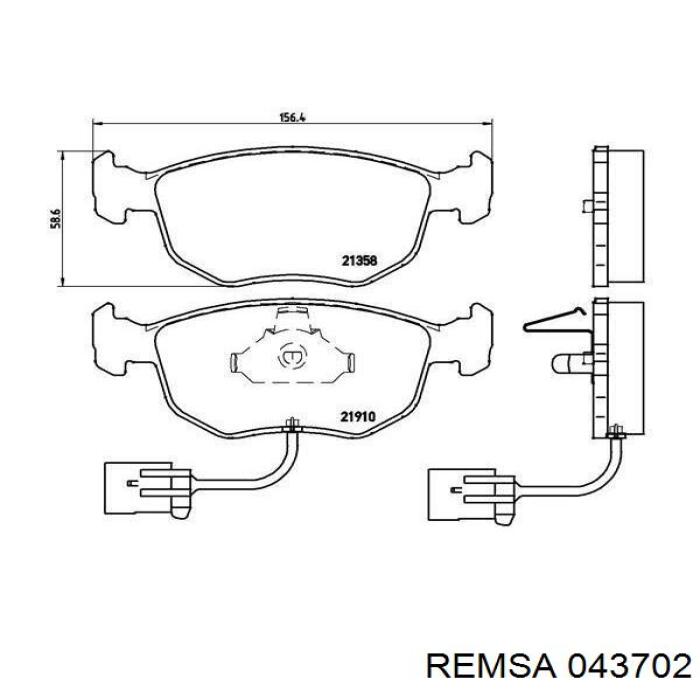 0437.02 Remsa pastillas de freno delanteras