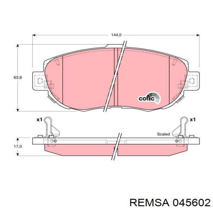 0456.02 Remsa pastillas de freno delanteras