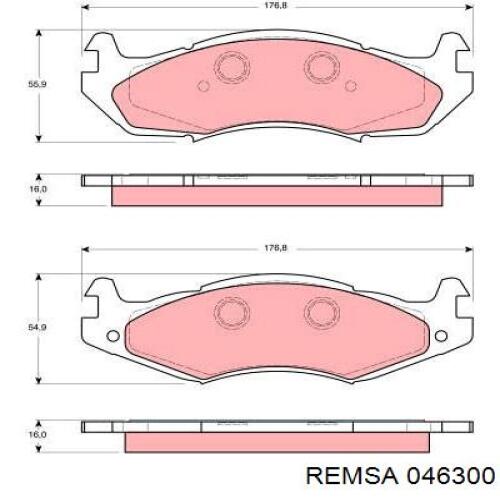 0463.00 Remsa pastillas de freno delanteras