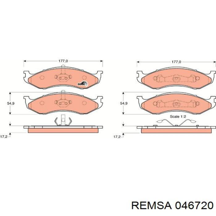 0467.20 Remsa pastillas de freno delanteras