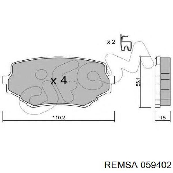 0594.02 Remsa pastillas de freno delanteras