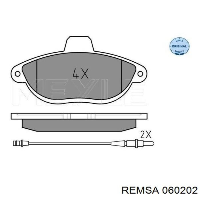 0602.02 Remsa pastillas de freno delanteras
