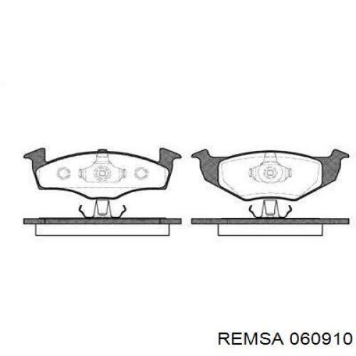 0609.10 Remsa pastillas de freno delanteras