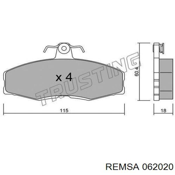 0620.20 Remsa pastillas de freno delanteras