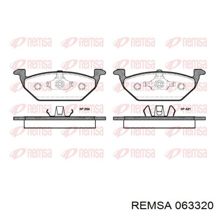 0633.20 Remsa pastillas de freno delanteras