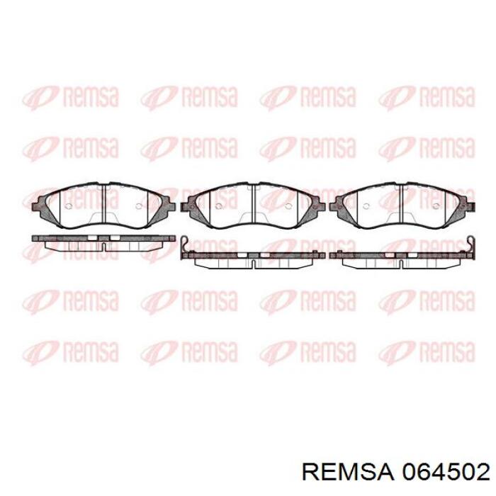 0645.02 Remsa pastillas de freno delanteras