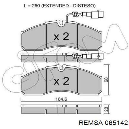 0651.42 Remsa pastillas de freno delanteras