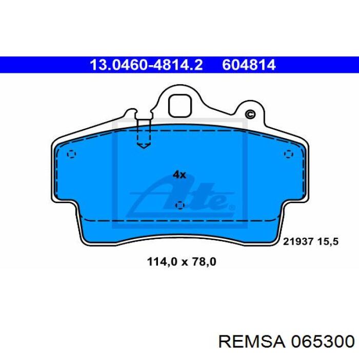 065300 Remsa pastillas de freno delanteras